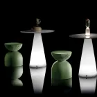 Stołek do Salonu Wykonany z Polietylenu w Różnych Kolorach - Loopy Viadurini