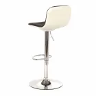 Designerski stołek z podnośnikiem gazowym z tkaniny i chromowanego metalu, 2 sztuki - chrom Viadurini