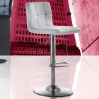 Podnoszony Taboret Nowoczesny Design, Siedzisko z Ekoskóry - Delfina Viadurini