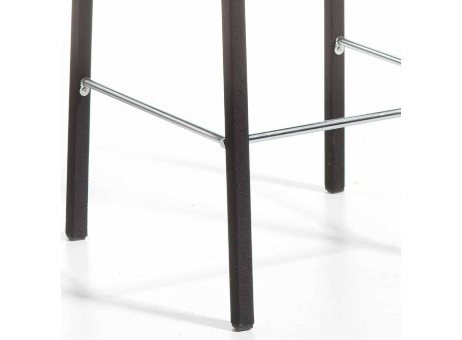 Nowoczesny design stołek z plecakiem Alwyn H o wysokości 86 cm, wyprodukowany we Włoszech Viadurini