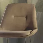 Taboret o nowoczesnym designie z malowanymi metalowymi saniami - Ines Viadurini