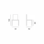 Designerski stołek z ekoskóry do kuchni lub jadalni, wysokość 80 cm - Celine Viadurini