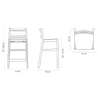 Luksusowy stołek z litego drewna bukowego z siedziskiem z tkaniny Made in Italy - Nora Viadurini