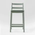 Luksusowy stołek z litego drewna bukowego z siedziskiem z tkaniny Made in Italy - Nora Viadurini