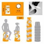 Stołek do układania w stosy na zewnątrz lub do wewnątrz, biały lub czarny, 2 sztuki - Liberty od Myyour Viadurini