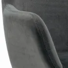 Naprawiono stołek z tapicerowanym siedziskiem i stalową podstawą Made in Italy - Arona Viadurini