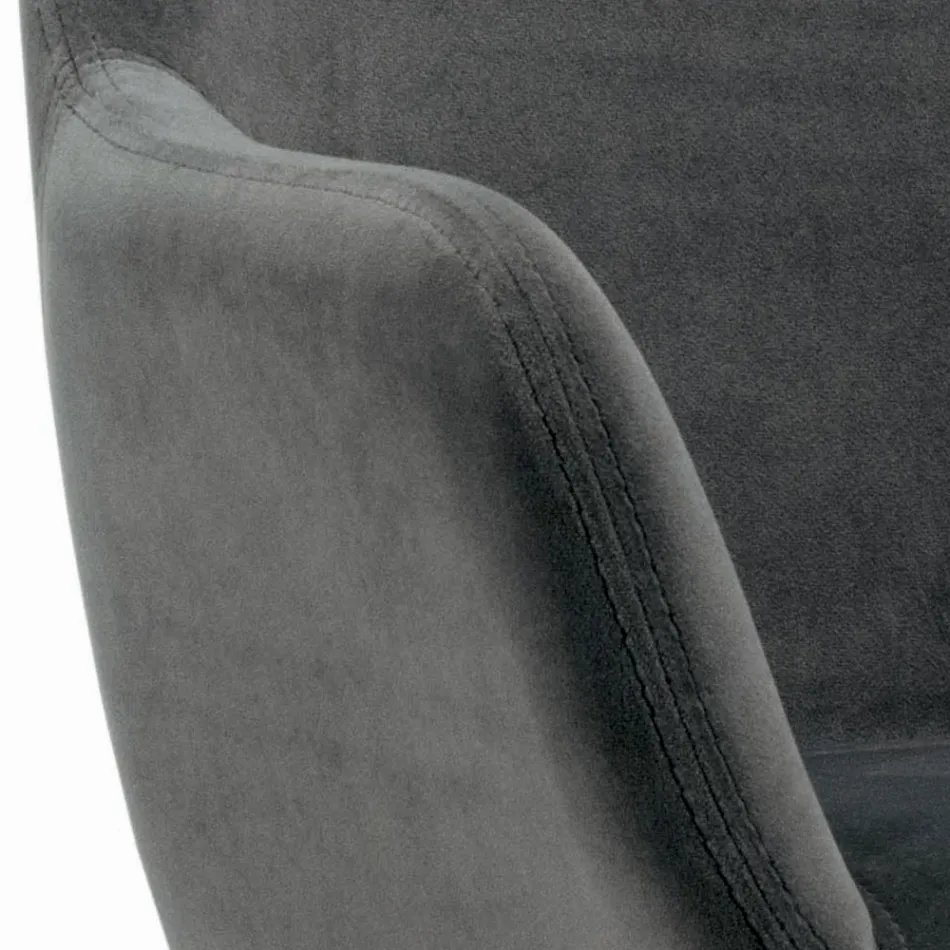 Naprawiono stołek z tapicerowanym siedziskiem i stalową podstawą Made in Italy - Arona Viadurini