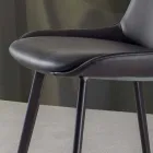 Stały stołek H 65 cm, konstrukcja z 4 metalowymi nogami - ines Viadurini