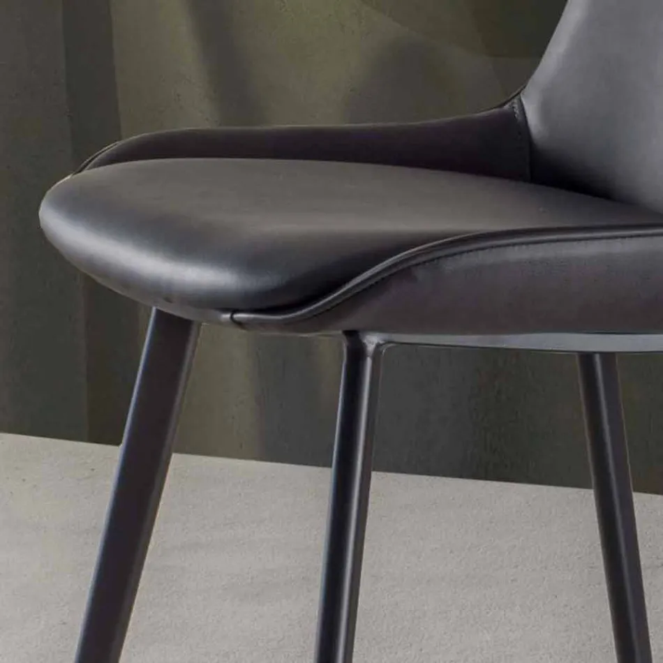 Stały stołek H 65 cm, konstrukcja z 4 metalowymi nogami - ines Viadurini