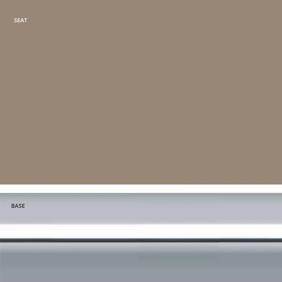 Stały stołek z ekoskóry, nowoczesny design, wysokość 65 cm - Alina Viadurini