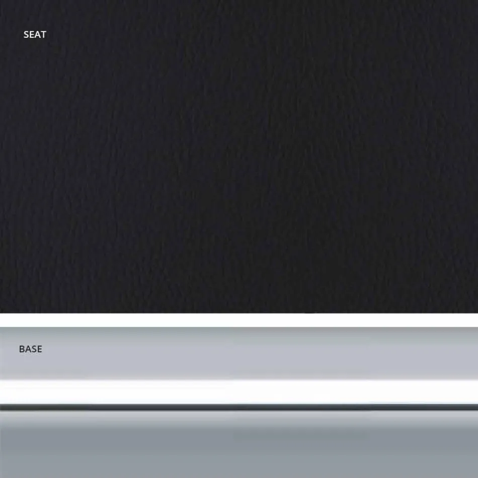 Stały stołek z ekoskóry, nowoczesny design, wysokość 65 cm - Alina Viadurini