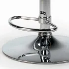 Obrotowy stołek z aksamitnym siedziskiem i stalową podstawą Made in Italy - Adria Viadurini