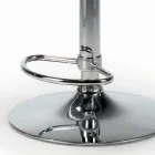 Obrotowy stołek z tapicerowanym siedziskiem i stalową podstawą Made in Italy - Arona Viadurini