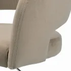 Obrotowy stołek z regulacją wysokości z aksamitu i stali - Alassio Viadurini