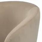 Obrotowy stołek z regulacją wysokości z aksamitu i stali - Alassio Viadurini