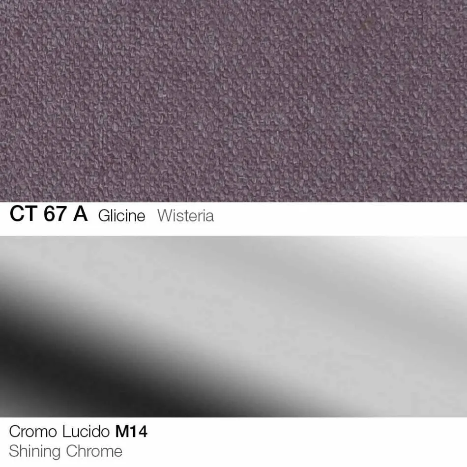 Obrotowy stołek z tkaniny i stali z podnośnikiem gazowym Made in Italy - Marchesi Viadurini