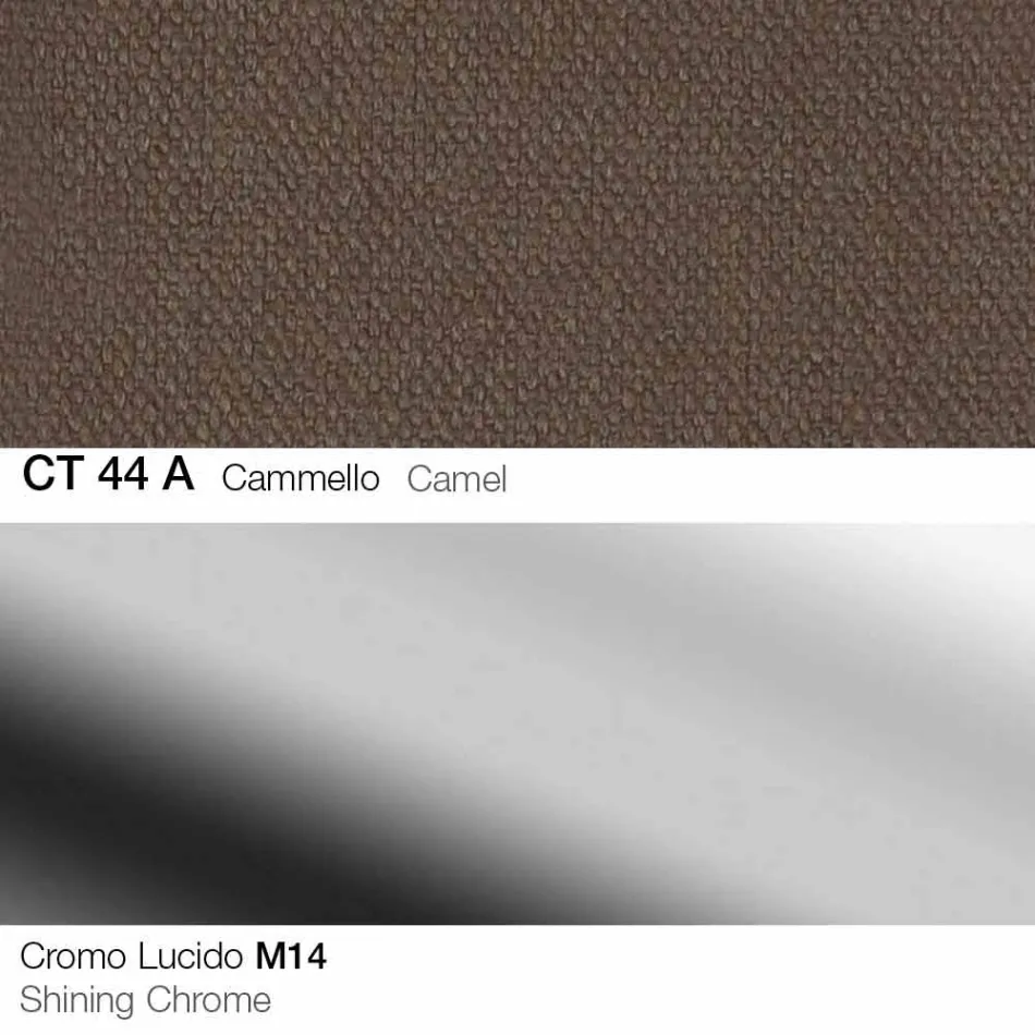 Obrotowy stołek z tkaniny i stali z podnośnikiem gazowym Made in Italy - Marchesi Viadurini