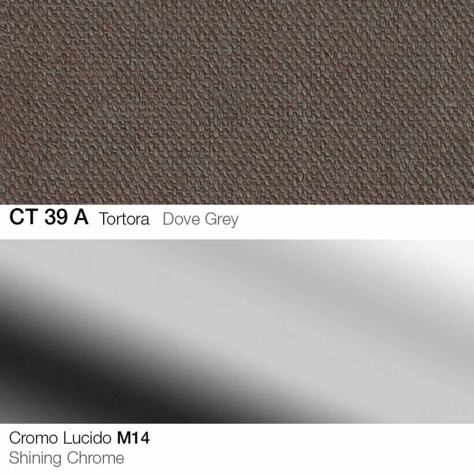 Obrotowy stołek z tkaniny i stali z podnośnikiem gazowym Made in Italy - Marchesi Viadurini