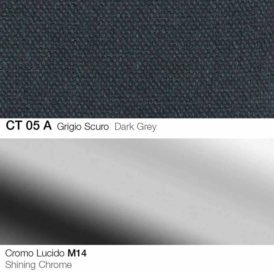 Obrotowy stołek z tkaniny i stali z podnośnikiem gazowym Made in Italy - Marchesi Viadurini