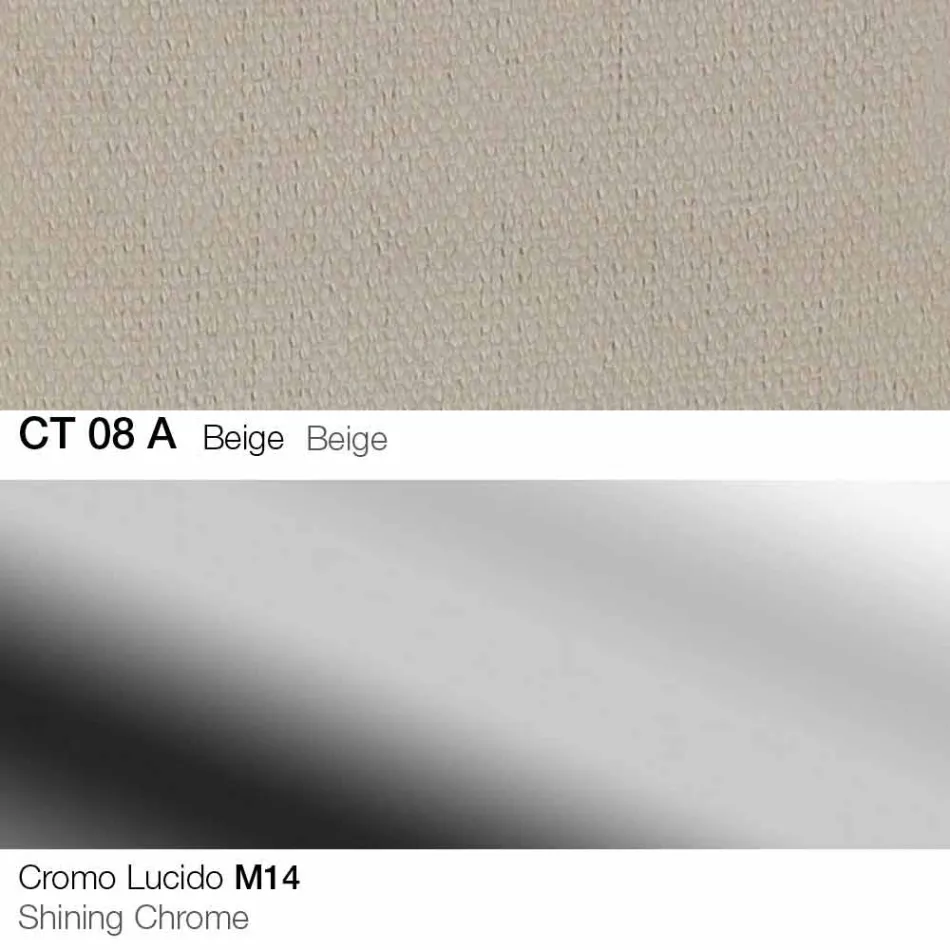 Obrotowy stołek z tkaniny i stali z podnośnikiem gazowym Made in Italy - Marchesi Viadurini