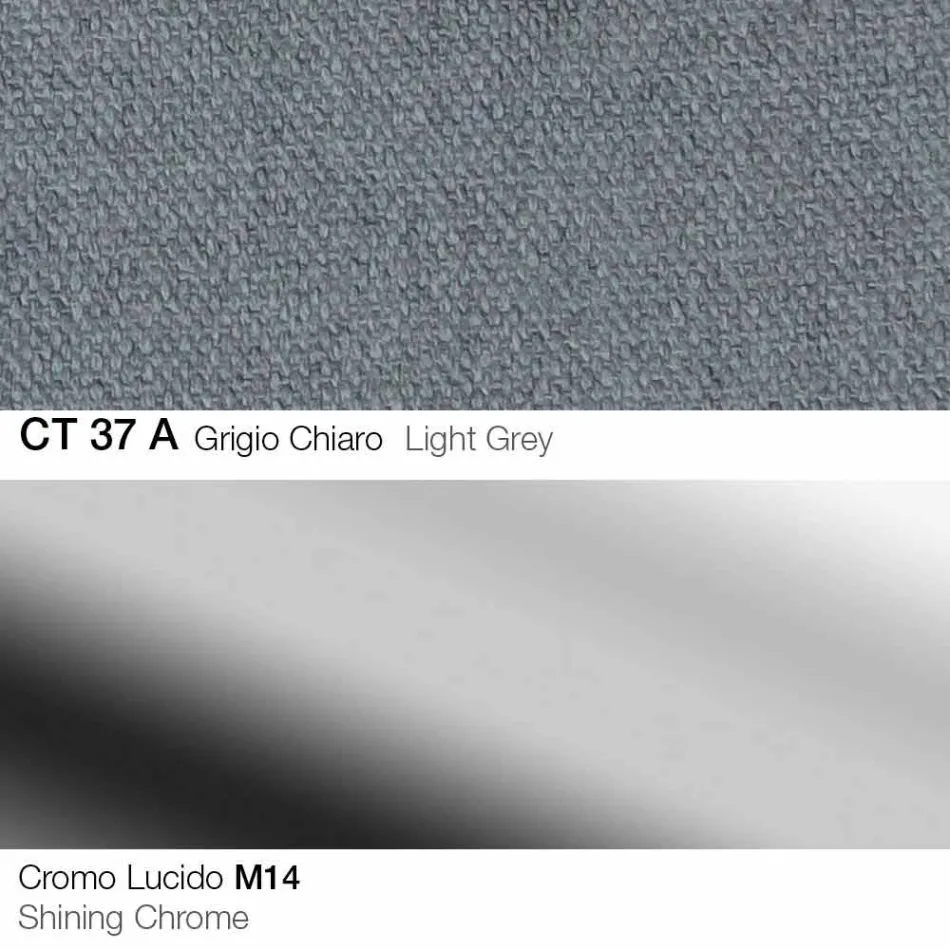 Obrotowy stołek z tkaniny i stali z podnośnikiem gazowym Made in Italy - Marchesi Viadurini