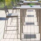 Sztaplowany stołek ogrodowy z malowanej stali Made in Italy - Nilda Viadurini