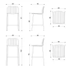 Stołek metalowy do układania w stosy Made in Italy 2 sztuki - Simply Viadurini