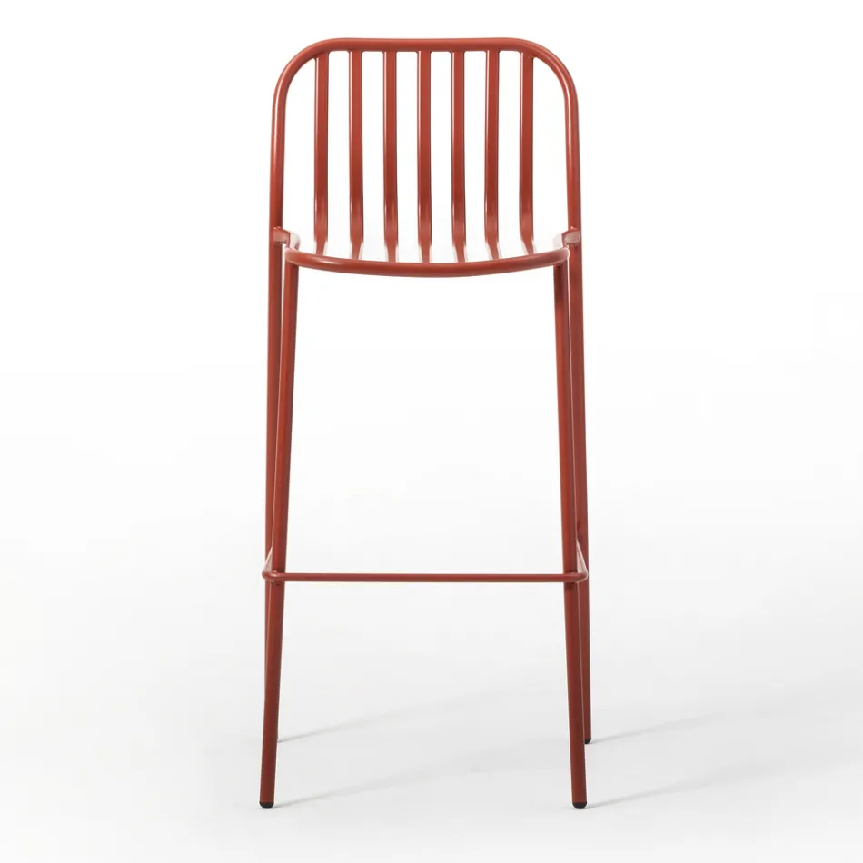 Stołek metalowy do układania w stosy Made in Italy 2 sztuki - Simply Viadurini