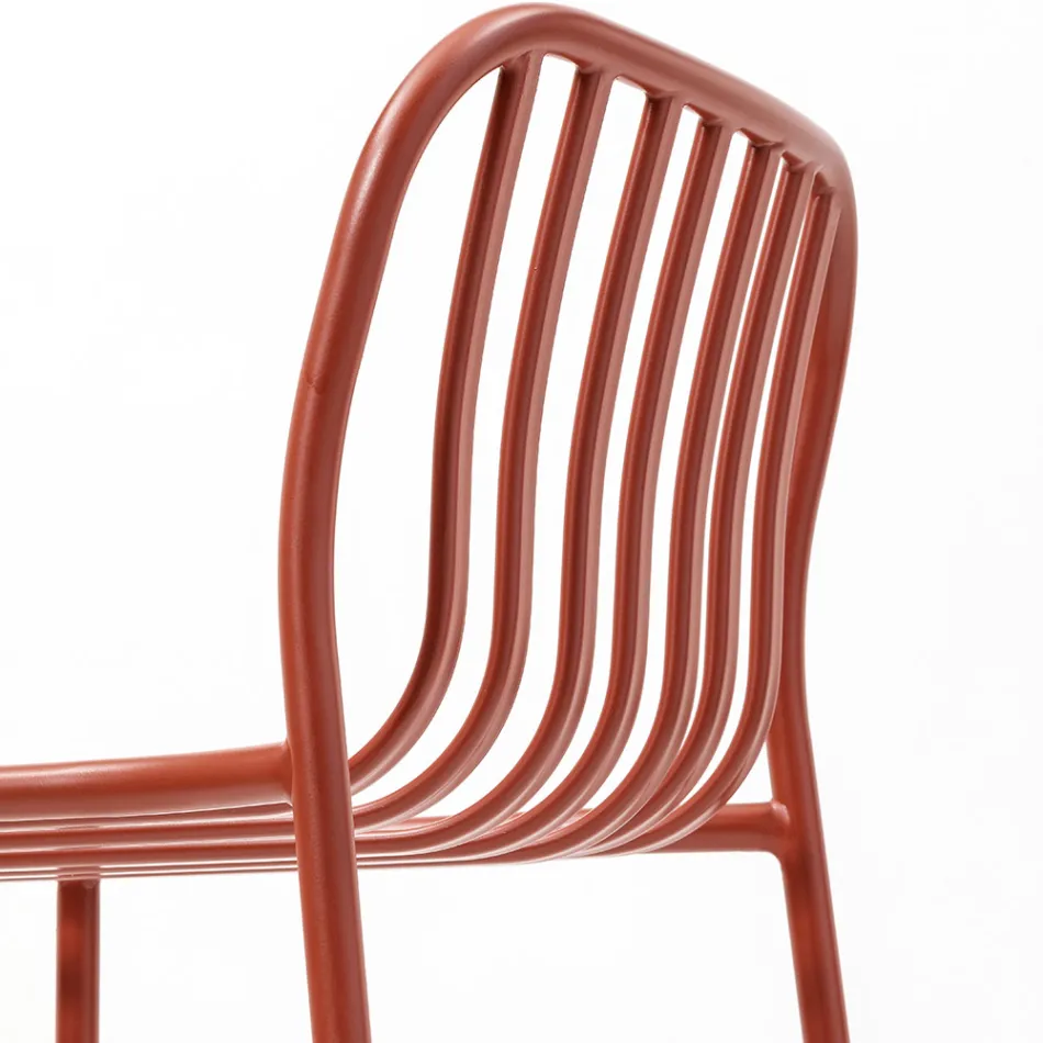 Stołek metalowy do układania w stosy Made in Italy 2 sztuki - Simply Viadurini