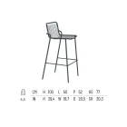 Metalowy taboret ogrodowy do układania w stos Made in Italy, 2 sztuki - Vikas Viadurini