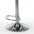 Stołek z ekoskóry i stali z podnośnikiem gazowym Made in Italy - Lorenza Viadurini