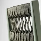 Stołek z litego drewna bukowego z kolorowym splotem linowym Made in Italy - Nora Viadurini