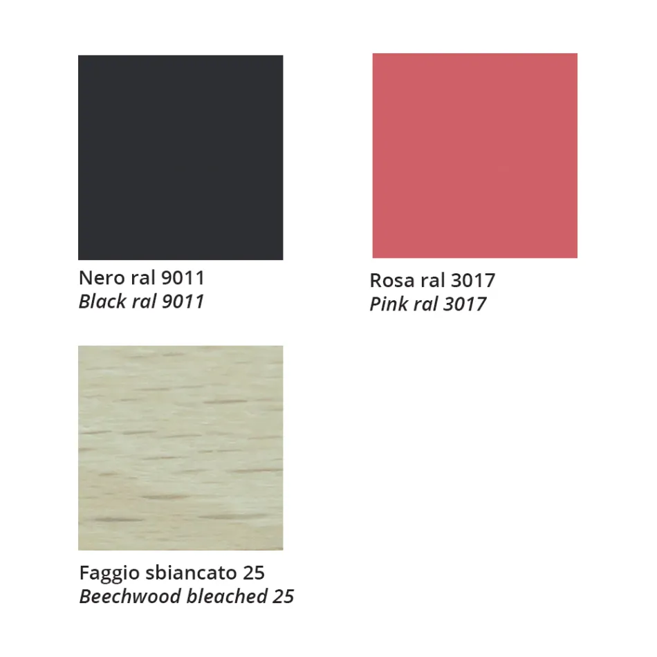 Stołek z litego drewna bukowego z siedziskiem z tkaniny Made in Italy - Regensburg Viadurini