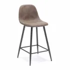 Gino nowoczesny design ze sztucznej skóry i metalowy taboret Viadurini