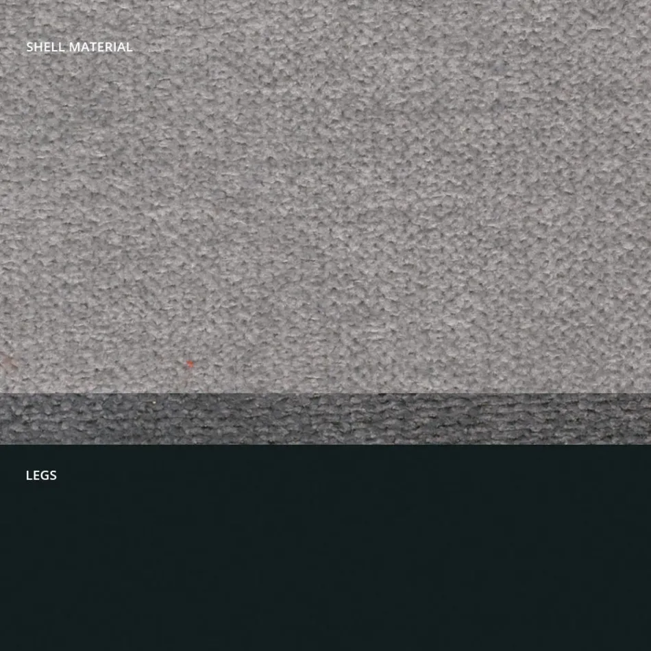 Taboret z tkaniny i antracytowego metalu Made in Italy - Marianet Viadurini