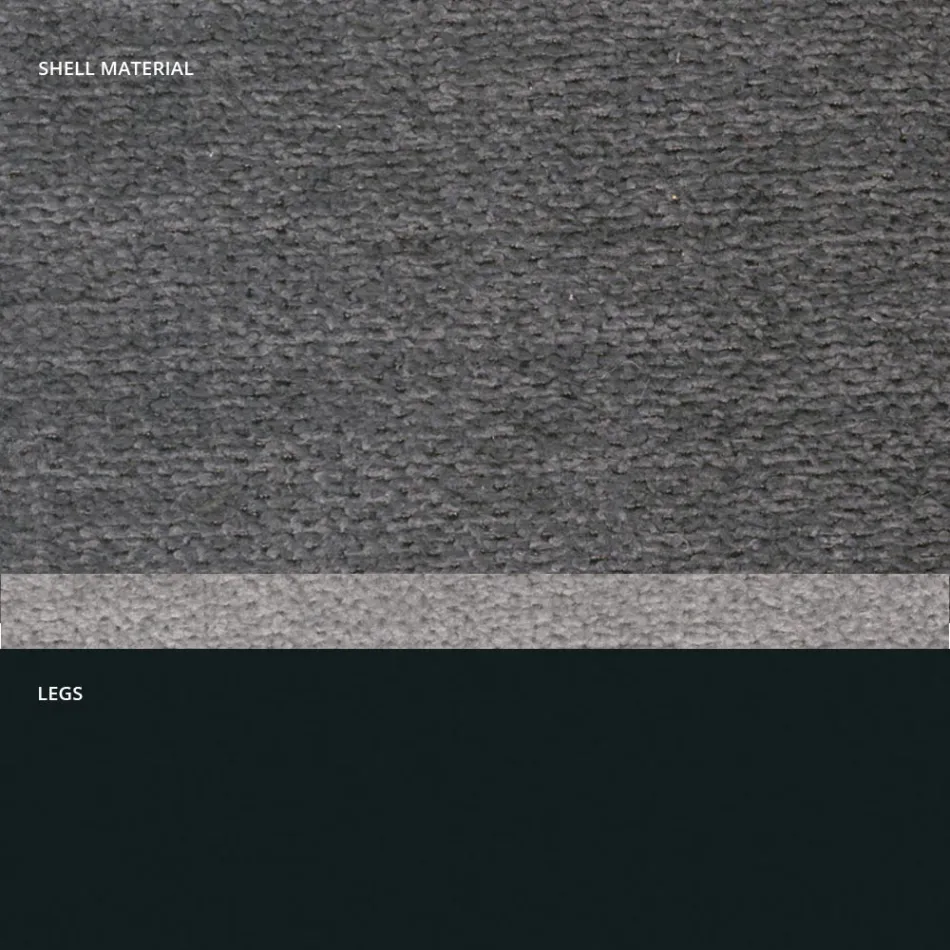 Taboret z tkaniny i antracytowego metalu Made in Italy - Marianet Viadurini