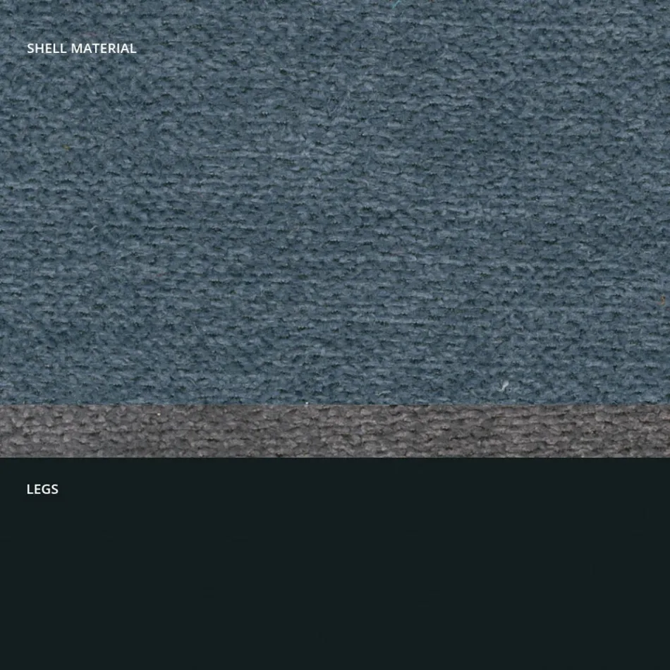 Taboret z tkaniny i antracytowego metalu Made in Italy - Marianet Viadurini