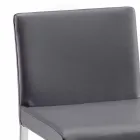 Nowoczesny taboret w ekologicznej skórze Alwyn H 94 cm, wykonany w całości we Włoszech Viadurini