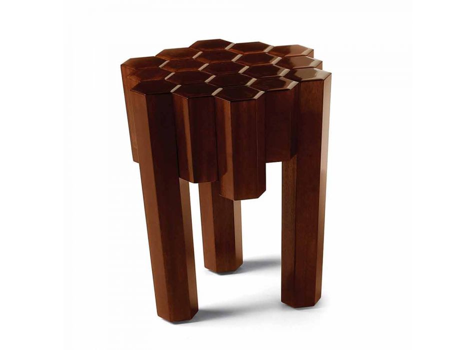 Zaprojektuj stołek / stolik z litego drewna, L38xD38 cm, Begga Viadurini