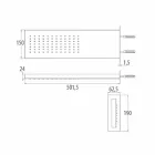 Głowica prysznicowa ze stali nierdzewnej z opadem deszczu Made in Italy - Net Viadurini