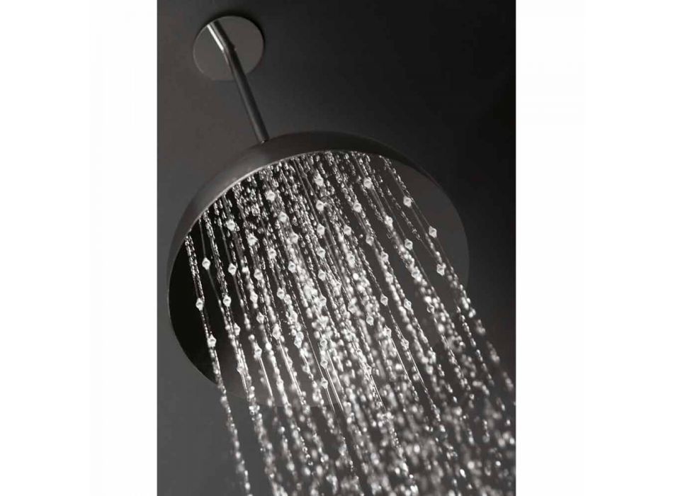 Głowica prysznicowa ze stalowym dzwonkiem i ramieniem łukowym Made in Italy - Auro Viadurini