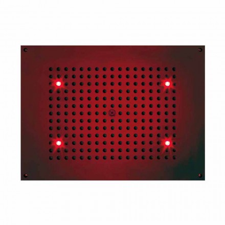 Prostokątna głowica prysznicowa Bossini prysznic strumienia z chromoterapią Viadurini