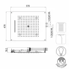 głowica prysznicowa z LED świeci dwie nowoczesne odrzutowce marzenie projekt Viadurini