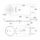 Nowoczesna, ultracienka stalowa głowica prysznicowa Made in Italy - Cassio Viadurini