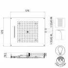 głowica prysznicowa sufitowa z dwoma strumieniami z LED świeci Sen Viadurini