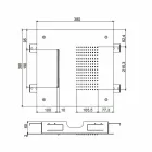 Stalowa głowica prysznicowa sufitowa z podwójnym strumieniem Made in Italy - Quinto Viadurini
