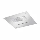 Stalowa głowica prysznicowa sufitowa z podwójnym strumieniem Made in Italy - Quinto Viadurini