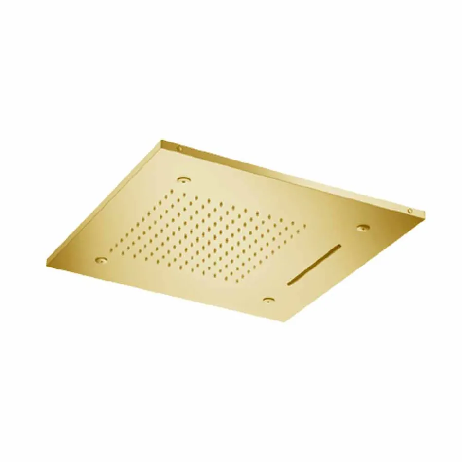 Sufitowa głowica prysznicowa ze stali nierdzewnej z 3 strumieniami Made in Italy - Frido Viadurini