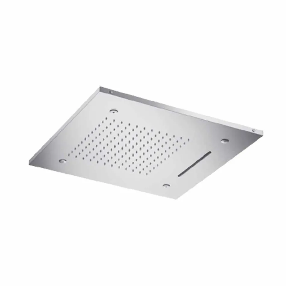 Sufitowa głowica prysznicowa ze stali nierdzewnej z 3 strumieniami Made in Italy - Frido Viadurini