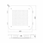 Sufitowa głowica prysznicowa ze stali nierdzewnej wyprodukowana we Włoszech - Elcan Viadurini